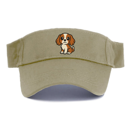 cavalier king charles spaniel blenheim colored sitting pose portrait design Hat