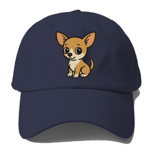 chihuahua tan and white sitting pose portrait design Hat