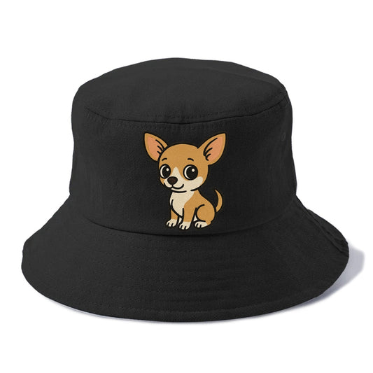 chihuahua tan and white sitting pose portrait design Hat