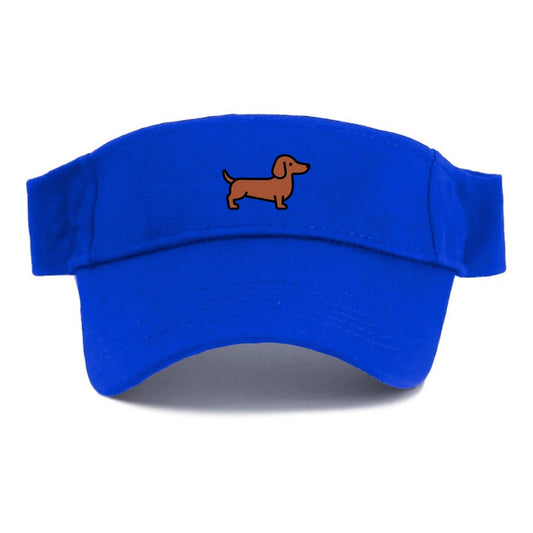 Dachshund - Red/brown smooth flat side profile - Visor - Blue