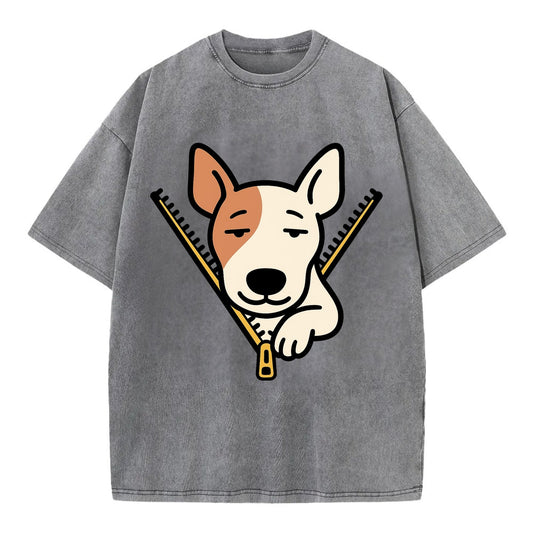 Bull Terrier - Vintage T-shirt - Grey