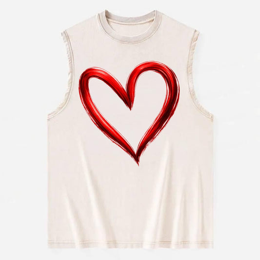 Love Heart - Vintage Washed Tank