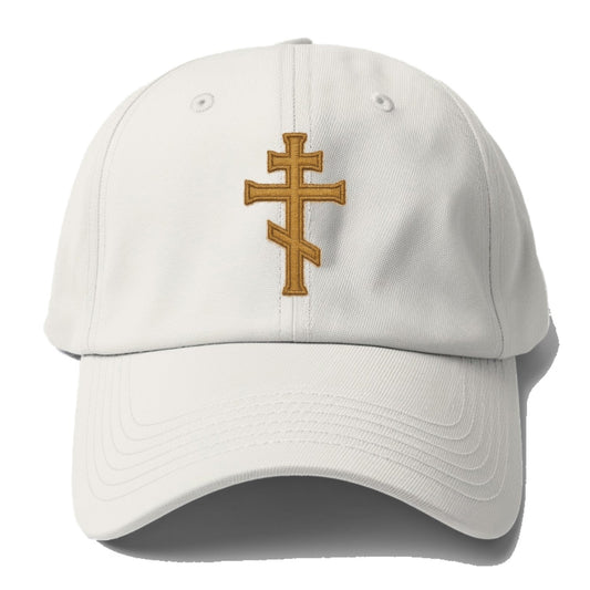 Orthodox Cross  - Baseball Cap For Big Heads - Off White