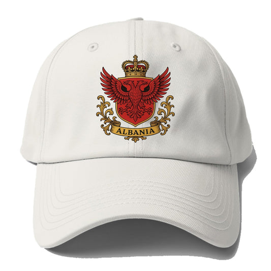 Albania Heritage Badge - Baseball Cap For Big Heads - Off White