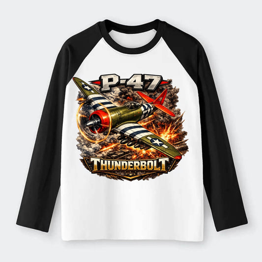 P 47 Thunderbolt - Raglan Long Sleeve T-Shirt