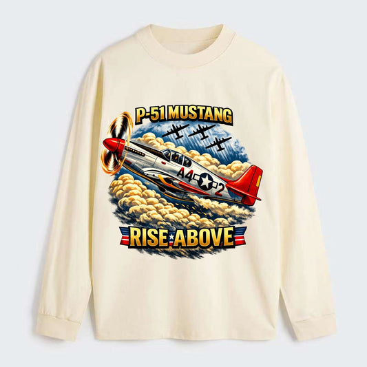 P 51 Mustang Rise Above - Classic Long Sleeve Shirt