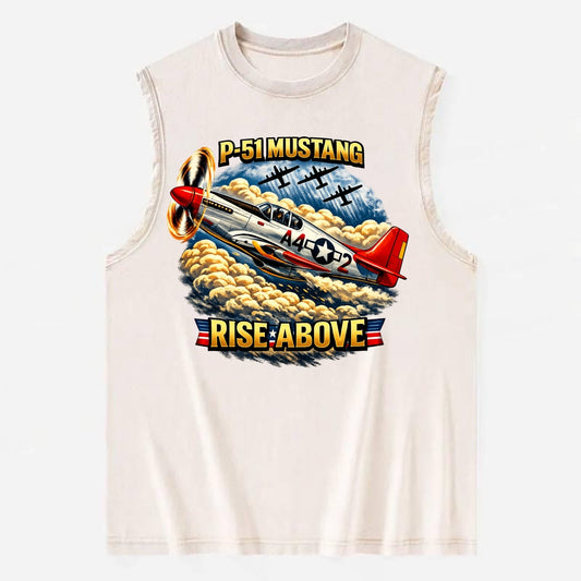 P 51 Mustang Rise Above - Vintage Washed Tank