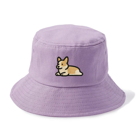 Corgi - Sploot lying position - Bucket Hat - Purple