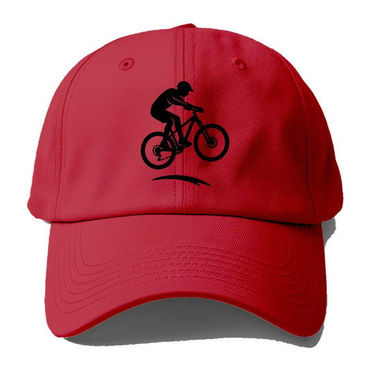 Mountain biker catching air - Baseball Cap - Red