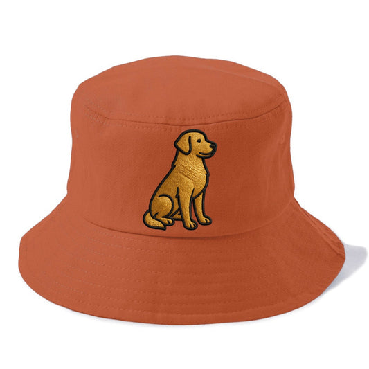 Golden Retriever - Contemporary geometri - Bucket Hat - Red
