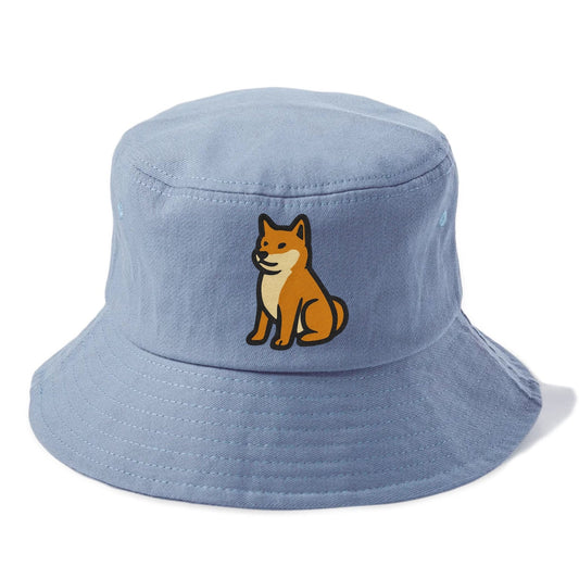 Shiba Inu - Red colored sitting pose - Bucket Hat - Summer Sky(Blue)