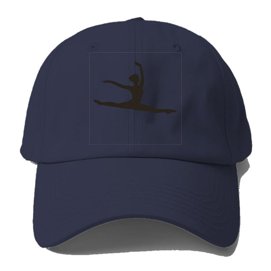 Ballet dancer in grand jete leap - Baseball Cap - Twilight Navy(Blue)