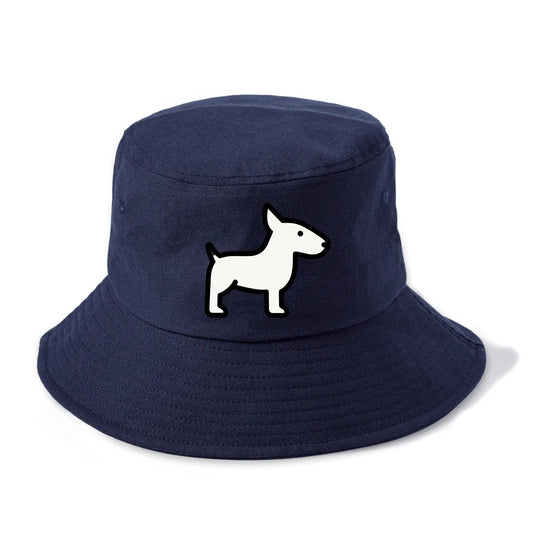 Bull Terrier - White egg-shaped head flat side profile - Bucket Hat - Twilight Navy(Blue)