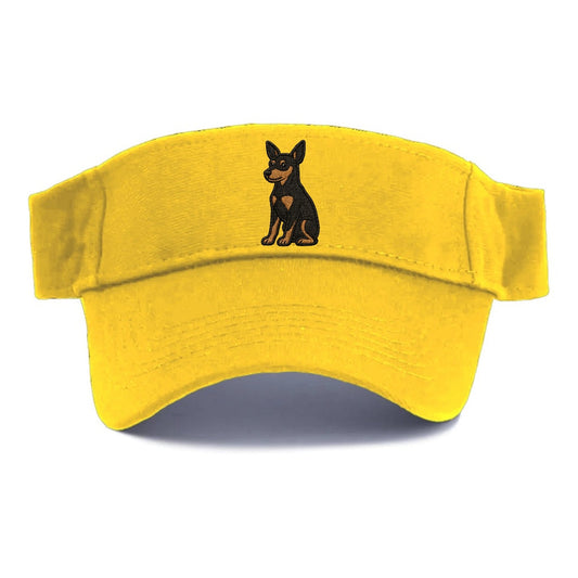 miniature-pinscher-black-tan-regal-poise Hat